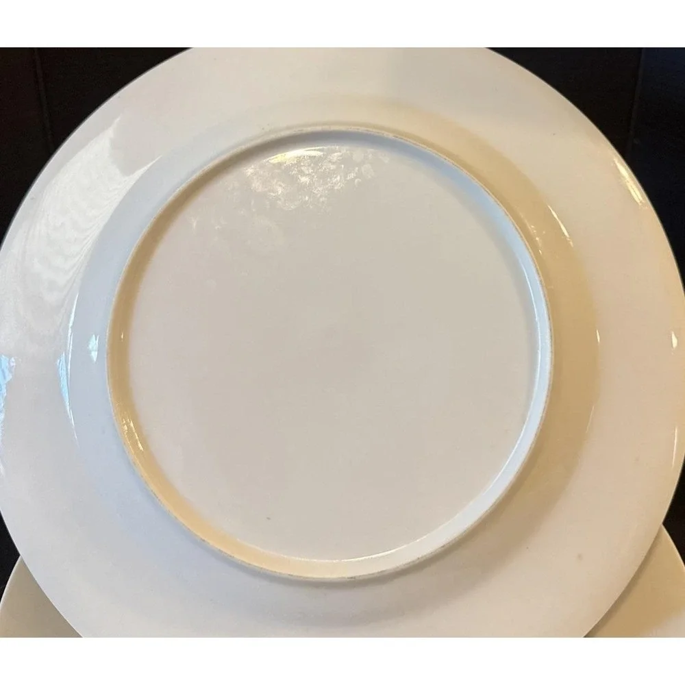 Fitz Floyd White Porcelain‎ Dinner Plates Plate Set Of 4 Japan 10 Inch Vintage